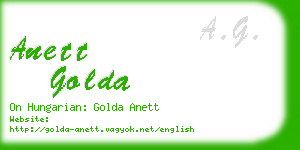 anett golda business card